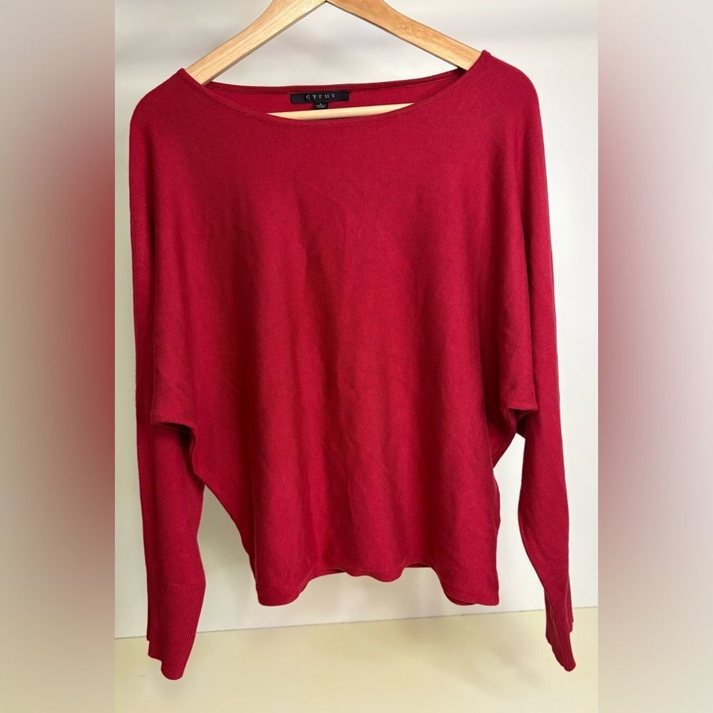 NWT Cyrus Red Long Sleeve Sweater sz L
